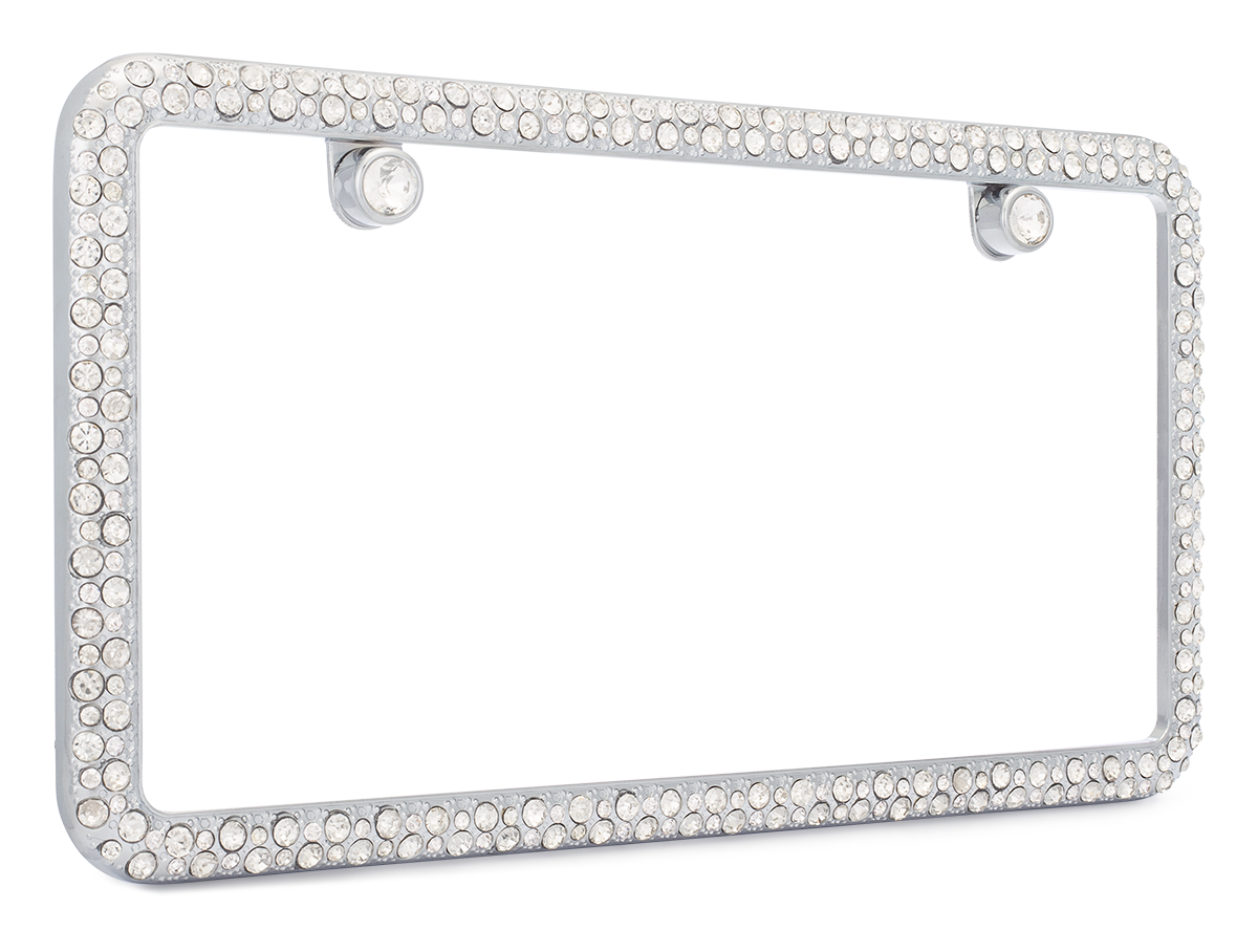 Elegance, Chrome/Clear - License Plate Frame | Cruiser Accessories