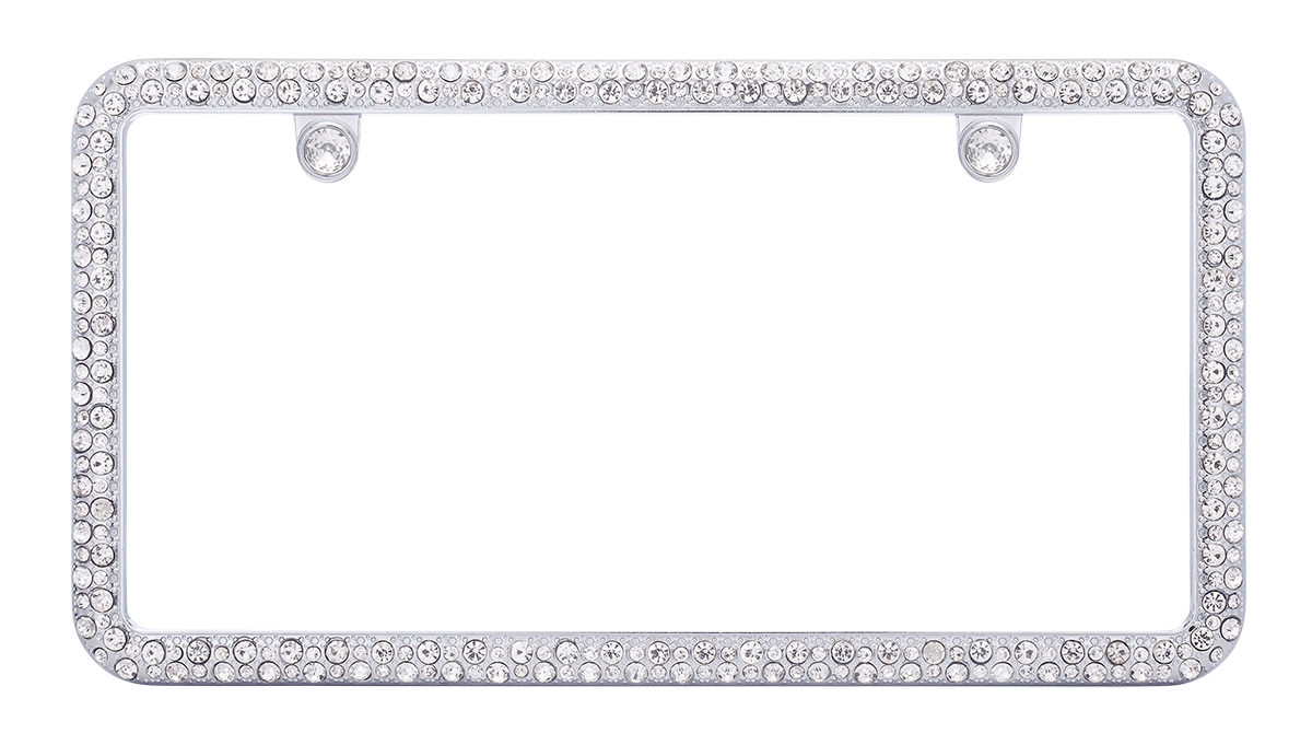 Elegance, Chrome/Clear - License Plate Frame | Cruiser Accessories