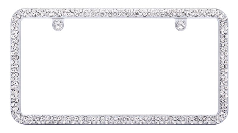 Elegance, Chrome/Clear - License Plate Frame | Cruiser Accessories
