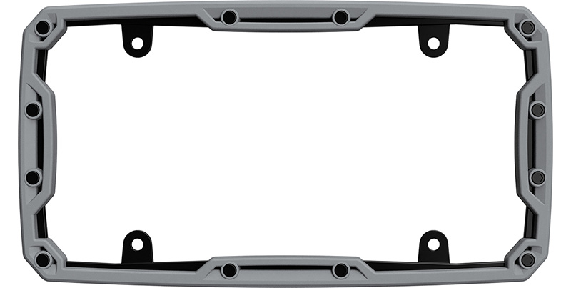 Cruiser Accessories | Beadlock License Plate Frame, Black/Gray