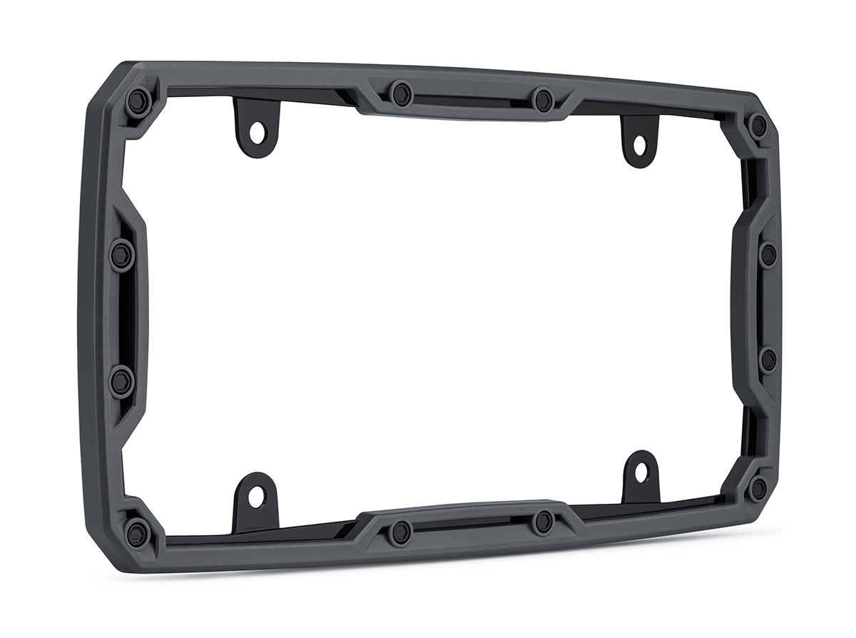 Cruiser Accessories | Beadlock License Plate Frame, Black/Gray