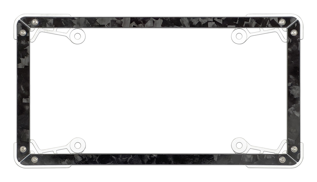 Forged Carbon Fiber License Plate Frame | Cruiser Accessories